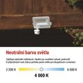 LED reflektor GLARO EMOS ZS2334W s pohybom citlivým čidlom, 30 W, biely, IP54, 3000 lm, neutrálny biely