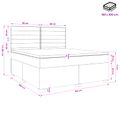 vidaXL Posteľ boxspring s matracom Svetlosivá 160 x 200 cm Látka