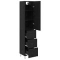 vidaXL Highboard Čierny dub 34,5 x 34 x 90 cm Kompozitné drevo
