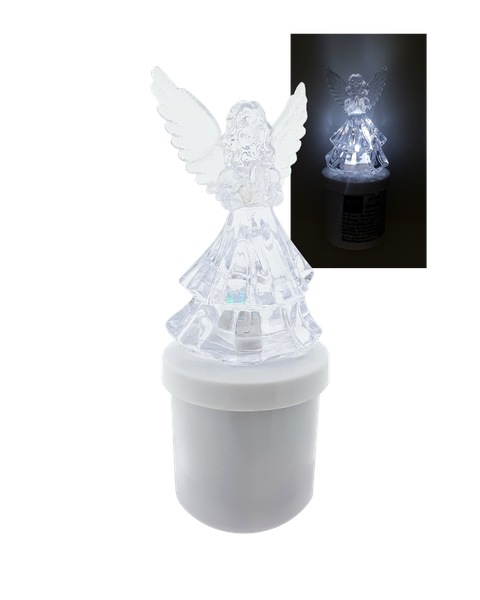 HD-136 LED svieca Anjel - biely blikajúci plameň HOME DECOR