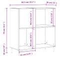 vidaXL Skrinka na platne čierna 84,5x38x89 cm kompozitné drevo