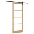 vidaXL Posuvné dvere 93 x 232 cm Masívne borovicové drevo a sklo