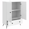 vidaXL Servírovacia skriňa Biela s vysokým leskom 66 x 34,5 x 95 cm