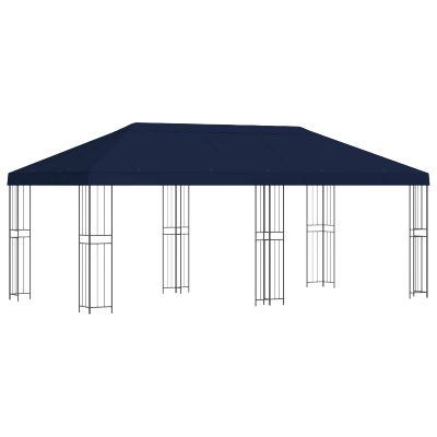 vidaXL Altánok so stenami 6 x 3 m Modrá Polyester a oceľ 190