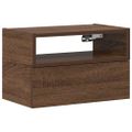 vidaXL Nástenný nočný stolík hnedý dub 45x26x28,5 cm
