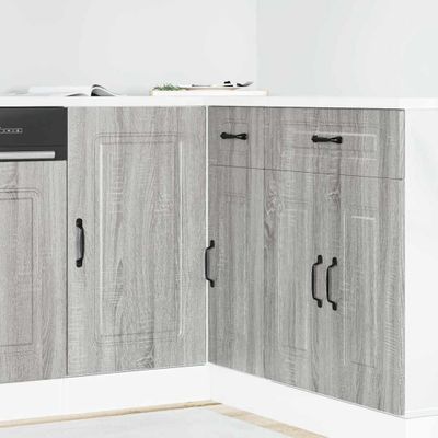 vidaXL Kuchynská spodná skrinka Kalmar, sivé sonoma, kompozitné drevo