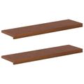 vidaXL Parapety 2 ks Tmavohnedá 90 x 25 x 2 cm Masívne dubové drevo