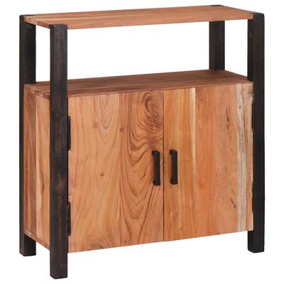 vidaXL Servírovacia skriňa Hnedá 70 x 30 x 75 cm Pevné akáciové drevo