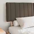 vidaXL Rám postele s čalúneným čelom Sivohnedá 150 x 200 cm
