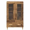 vidaXL Highboard Staré drevo 70 x 31 x 115 cm Kompozitné drevo