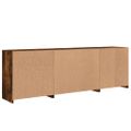 vidaXL Komoda s LED svetlami dymový dub 202x37x67 cm