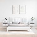 vidaXL Nočný stolík 2 ks Biela 38 x 36 x 29,5 cm Borovicový masív