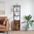 vidaXL Knižnica 6 úrovní 40 x 24 x 161 cm Kompozitné drevo Dymová dub