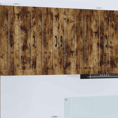 vidaXL Nástenná skrinka PORTO 2 pcs Dymová dub 30 x 31 x 80 cm
