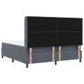 vidaXL Posteľ s pružinovým rámom Tmavo šedá 180 x 200 cm Zamat