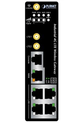 Planet IoT/M2M priemyselná brána, 1xWAN+3xLAN 1Gb, 2xLTE, WiFi ac, 3xCOM, I/O, DIN, IP30, -35/+75C, 9-36VDC Bezpečnostná brána, 1x WAN, 4x LAN, 2x LTE, WiFi ac, 3x COM, I/O, DIN, IP30, -35 až +75°C, DC9-36V