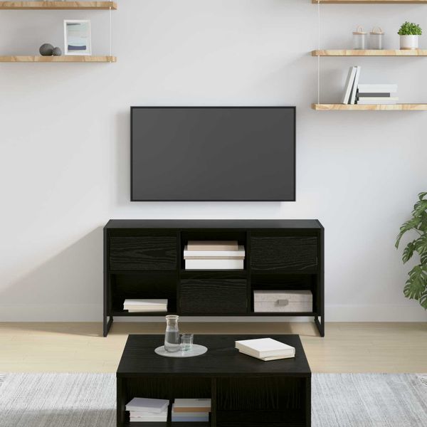 vidaXL TV skrinka Čierny dub 100 x 36 x 49,5 cm Kompozitné drevo