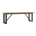 vidaXL Jedálenský stolík v tvare O 160x40x45,5 cm borovica a oceľ