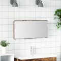 vidaXL Zrkadlo Hnedá 80 x 37 cm Sklo a inžinierske drevo