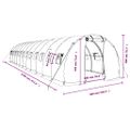 vidaXL Fóliovník s oceľovým rámom zelený 36 m² 12x3x2 m