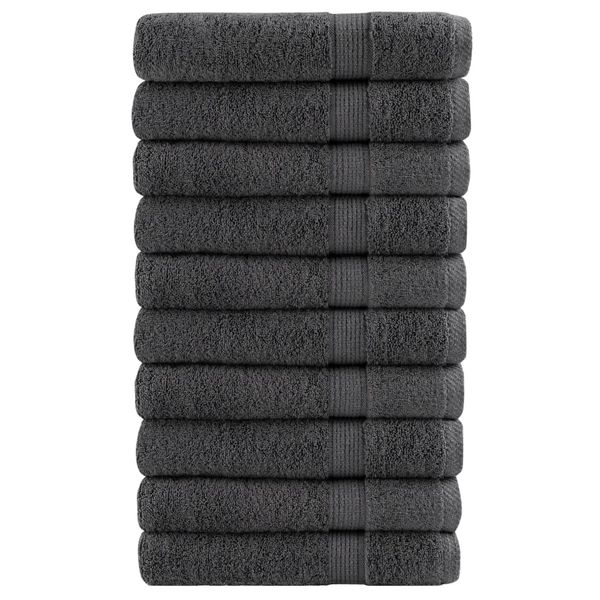 vidaXL Prémiové uteráky SOLUND 10ks antracitové 100x200cm 600g/m2