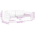vidaXL Denná posteľ modrá 80x200 cm zamat