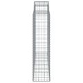 vidaXL Oblúkový gabionový kôš 200x50x160/180 cm pozinkované železo