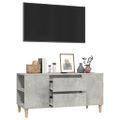 vidaXL TV skrinka betónovosivá 102x44,5x50 cm spracované drevo