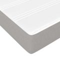 vidaXL Matrac s taštičkovými pružinami stredná tvrdosť bledosivý 140x190x20 cm látka