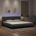 vidaXL Rám postele s LED bez matraca Hankobledosivý 200x200 cm zamat