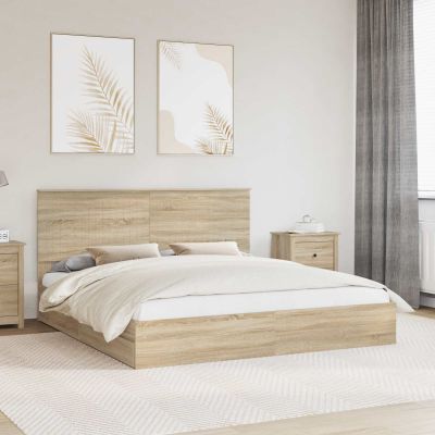 vidaXL Úložná posteľ Sonoma dub 180 x 200 cm Kompozitné drevo