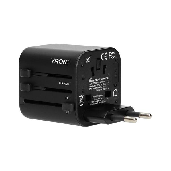 Cestovní adaptér VIRONE GOworld TA-1