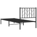 vidaXL Kovový rám postele s čelom čierny 80x200 cm