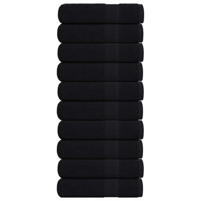 vidaXL Osušky do kúpeľne FROGN 10 ks čierne 100x150 cm 360 g/m²