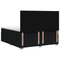 vidaXL LED boxspring posteľ s matracom Čierna 140 x 190 cm Látka
