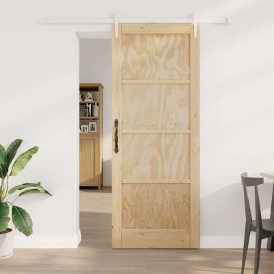 vidaXL Posuvné dvere ORKDAL Prírodná a biela 83 x 211 cm