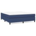 vidaXL Posteľný rám boxspring s matracom modrý 160x200 cm látka