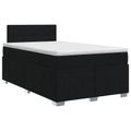 vidaXL Posteľ boxspring s matracom Čierna 120 x 190 cm Látka