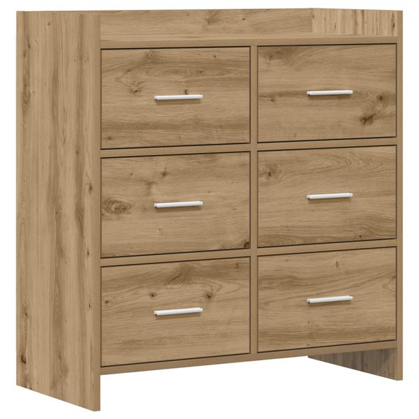 vidaXL Servírovacia skriňa Dub artisan 75 x 33 x 80 cm