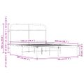 vidaXL Posteľný rám bez matraca 140x200 cm dub sonoma kompozitné drevo