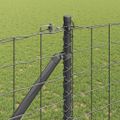 vidaXL Európsky plot s hrotmi 10 x 1,4 m PVC potiahnutá oceľ Sivá