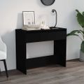 vidaXL Konzolový stolík čierny 89x41x76,5 cm oceľový
