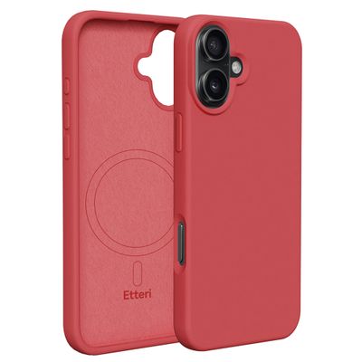 Etteri Silikónové Mag puzdro pre iPhone 16 Plus 6,7" malinová