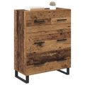 vidaXL Servírovacia skriňa Staré drevo 69,5 x 34 x 90 cm