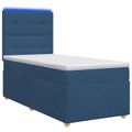 vidaXL Posteľ boxspring s matracom Modrá 100 x 200 cm Látka