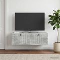 vidaXL Nástenná TV skrinka Nástenný Betónovo sivá 98 x 41 x 30 cm