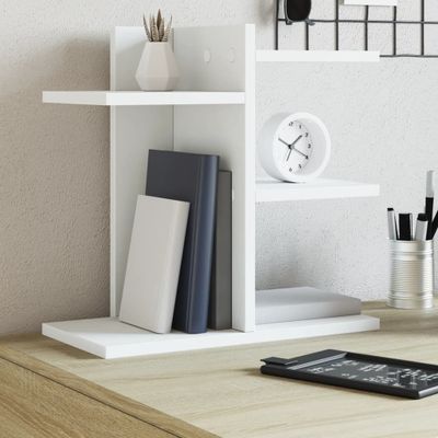 vidaXL Organizér na stôl, biely 42x21,5x42 cm, kompozitné drevo
