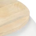 vidaXL Konferenčný stolík biely 68x68x30 cm masívne mangovníkové drevo