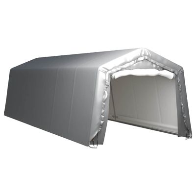 vidaXL Úložný stan 300x900 cm oceľový sivý