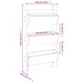 vidaXL Nástenný kvetináč 3-poschodový 60x18,5x110 cm masívna borovica